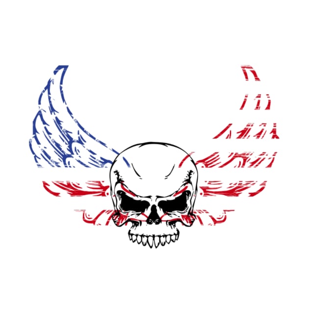 US Flag Skull T Shirt by Kibria1991