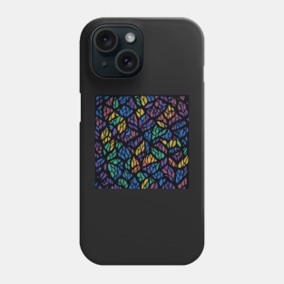 Patterns of Stained Glass Window on Canvas Phone Case