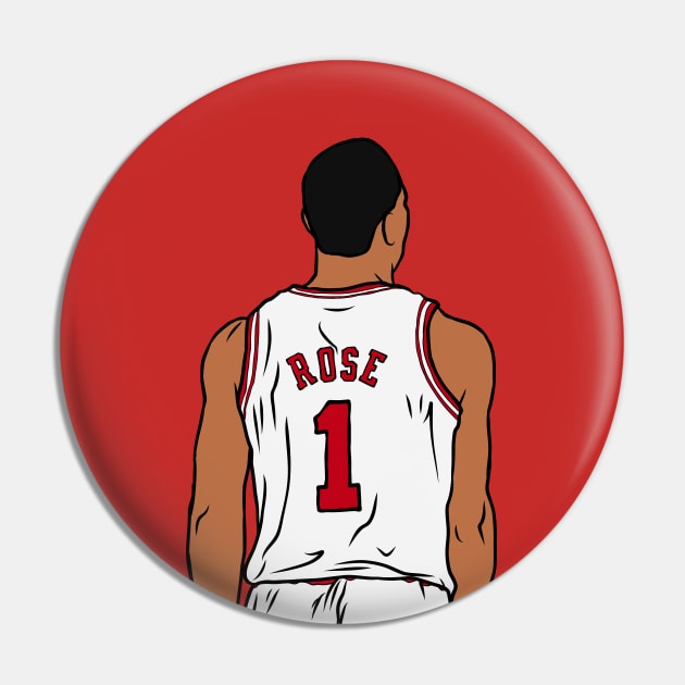 D Rose Back-To Pin by rattraptees