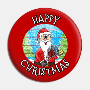 Christmas Tennis Player Santa Xmas 2022 Pin