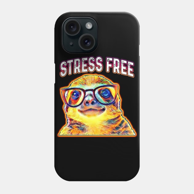 Stress Free Sloth Phone Case by Shawnsonart