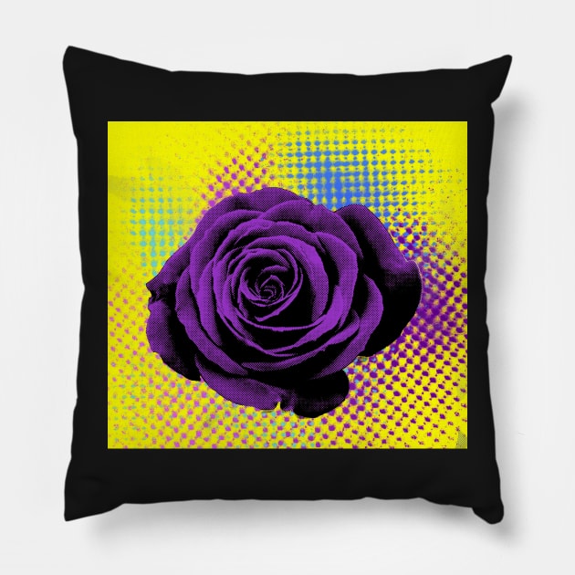 Pop art, rose violet, yellow Pillow by NYWA-ART-PROJECT