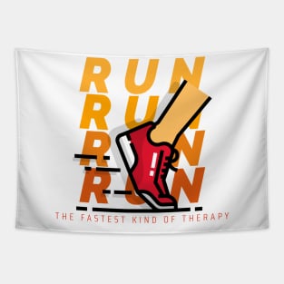 Run The Fastest Kind of Therapy Tapestry