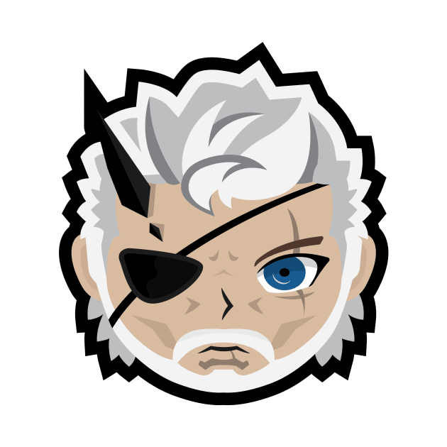 Metal Gear - "Big Boss" AKA Old Venom Snake Sticker by Jamieferrato19