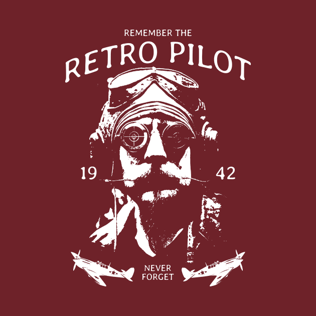 retro vintage pilot airplane by Supertrooper