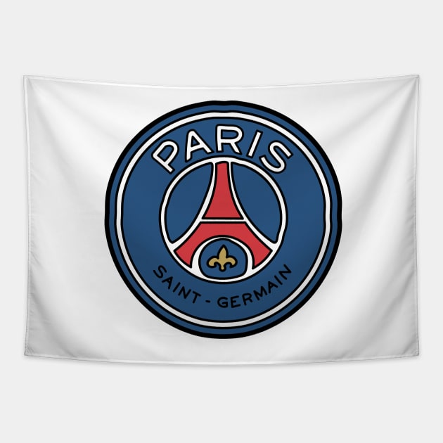 PSG Paris Saint-Germain FC Tapestry by OverNinthCloud