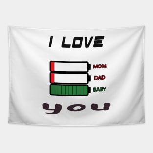 i love you-dad-mom Tapestry