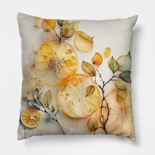 Fresh Summer Fruit Lemons Pillow