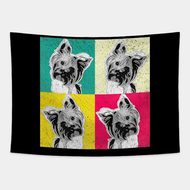 Yorkshire Terrier dog retro Tapestry by SerenityByAlex