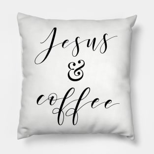 Jesus and Coffee Pillow