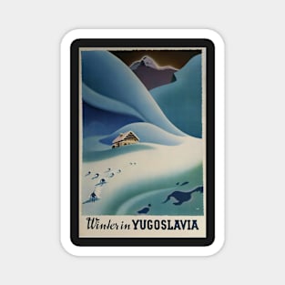 Winter in Yugoslavia, Ski Poster Magnet