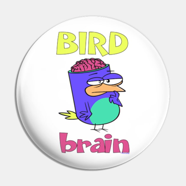 Birdbrain Design for Bird Lovers Pin by ConCept