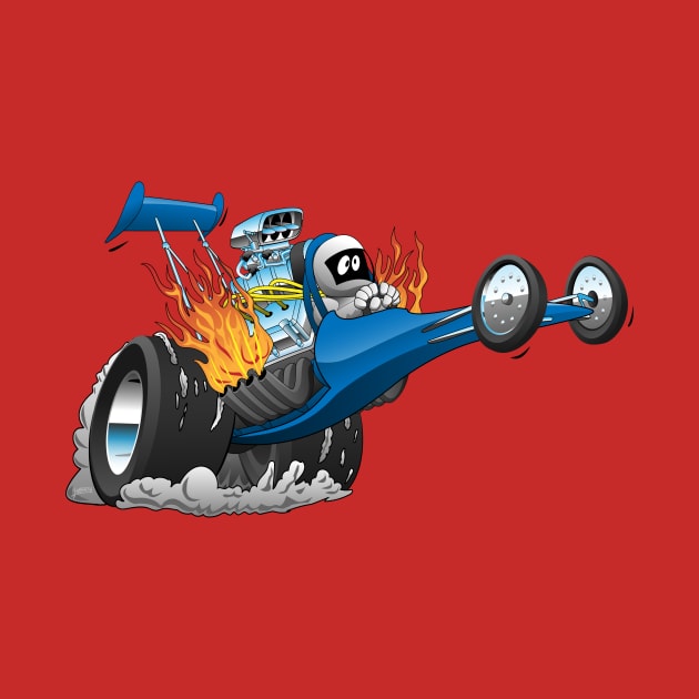 Top Fuel Dragster Cartoon by hobrath