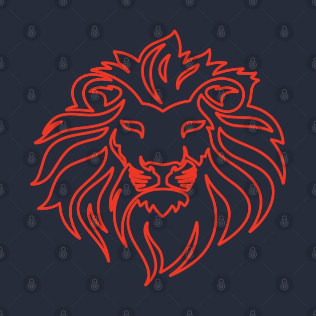 Lion Abstract by Seven Seven t