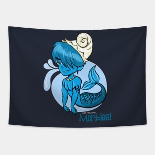 Aqua Blue Merbie Tapestry