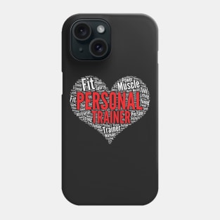 Gym Personal Trainer Heart Shape Exercise Fitness Training graphic Phone Case