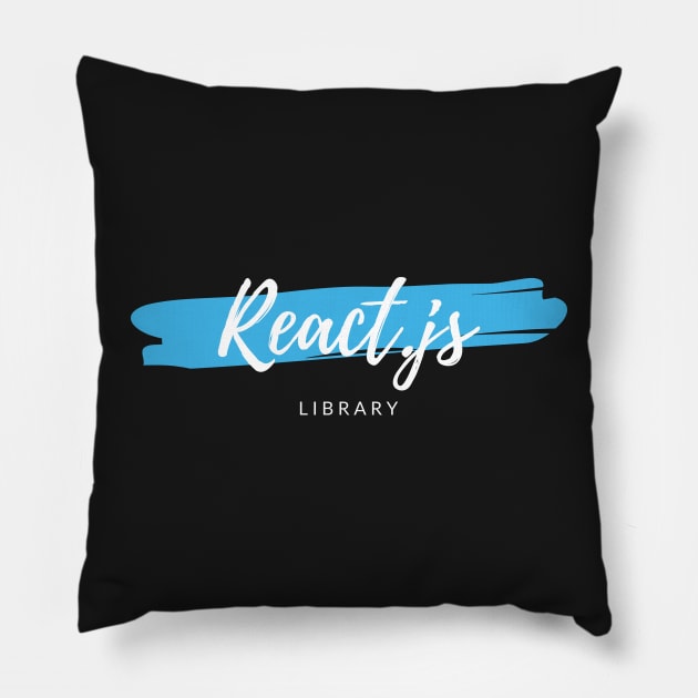 React.js Library Paint Smear Pillow by codewearIO