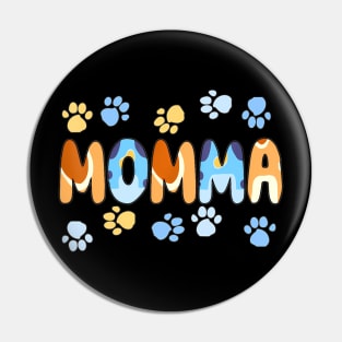 Momma Of The Birthday Boy Girl Dog Family Matching Pin