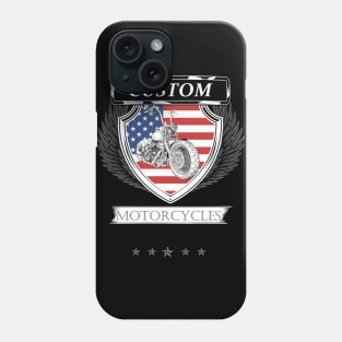 Custom Motorcycles, USA Customised Motorbike Enthusiast Phone Case