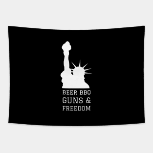 Beer, BBQ, Guns & Freedom Tapestry