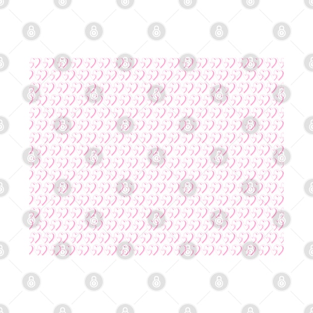 Pink heart shape pattern, and landscape white background by Degiab