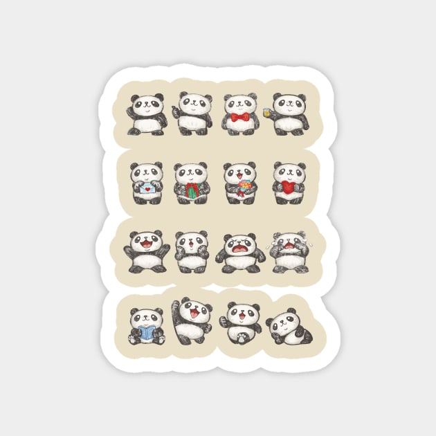 Various feeling of Panda Magnet by sanogawa