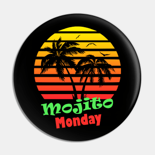 Mojito Monday 80s Sunset Pin