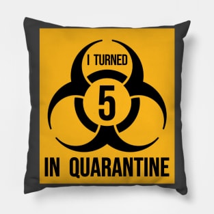 I turned 5 in Quarantine - Biohazard Edition Pillow