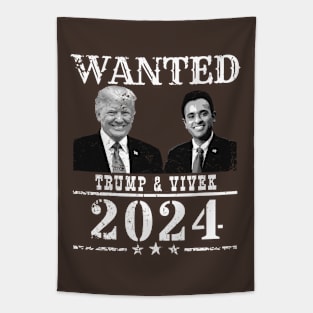 WANTED Trump & Vivek 2024 Tapestry