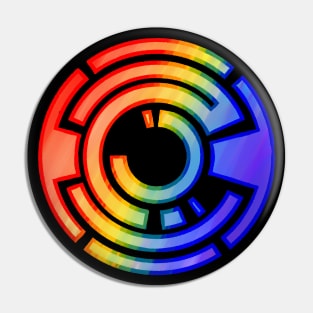 Rainbow circles Pin