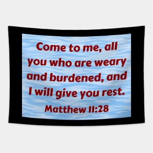 Bible Verse Matthew 11:28 Tapestry