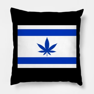 Israeli weed flag Pillow