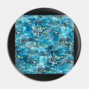 Shine your light watercolor affirmation with fireflies Pin