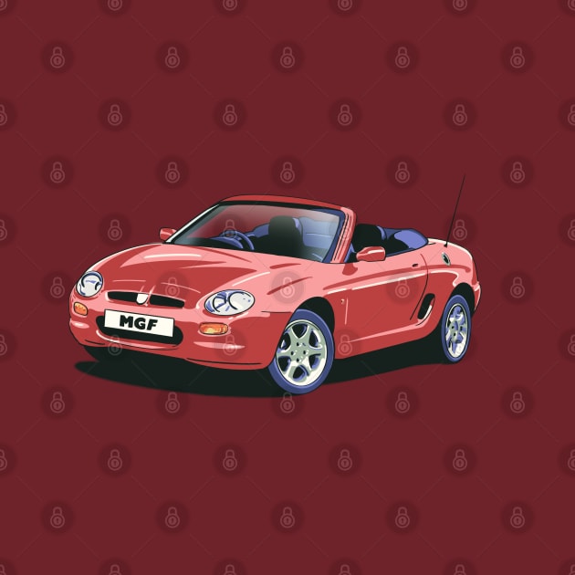 MG MGF NightFire Red Car by Webazoot