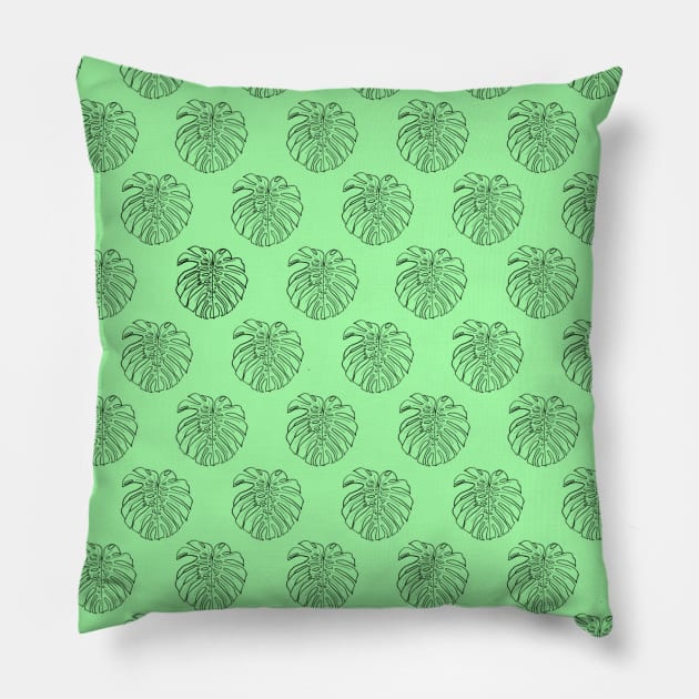 Monstera Deliciosa Pillow by thenordicjungle