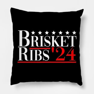 Brisket Ribs 2024 Funny Political Election Brisket Ribs 24 Pillow