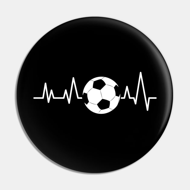 Heartbeat Pulse - Football / Soccer Pin by DesignWood-Sport