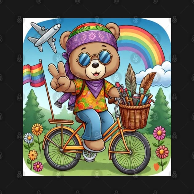 hippie teddybear by Out of the world