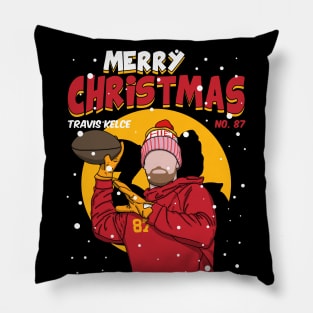 Travis Kelce Merry Christmas Pillow