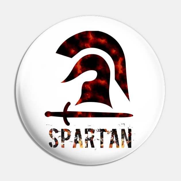 Spartan warrior Pin by RF design