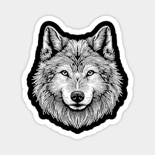 Lone Wolf Sketch Magnet