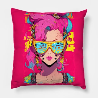 CYBERPUNK GAL | Futuristic Anime Manga Hyperpop | PROUD OTAKU Pillow