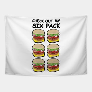 Check Out My Six Pack - Burger Version Tapestry