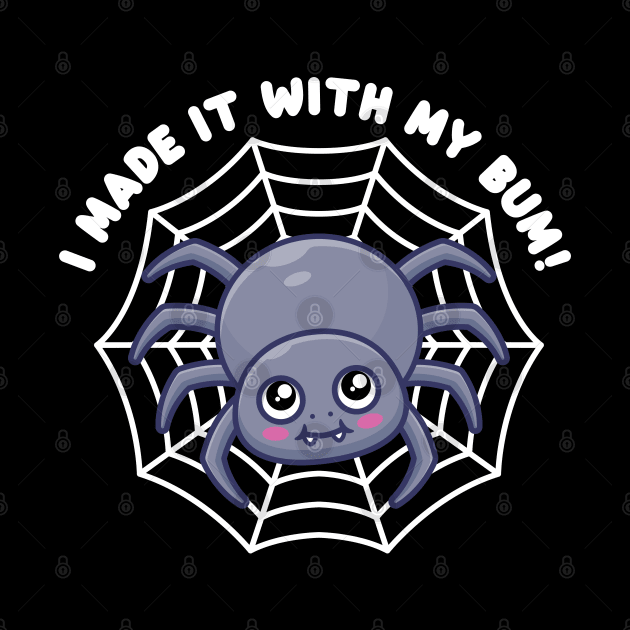 Cute spider - I made it with my bum! (on dark colors) by Messy Nessie