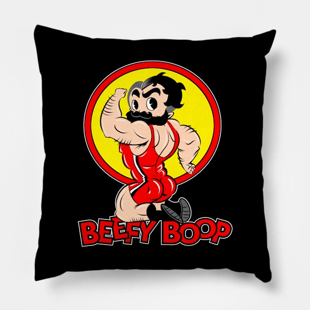 BeefyBoopSinglet Pillow by BeefcakeBoss