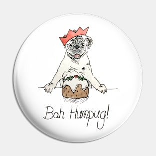 Bah humbug - Bah humpug - Pug lover gift Pin