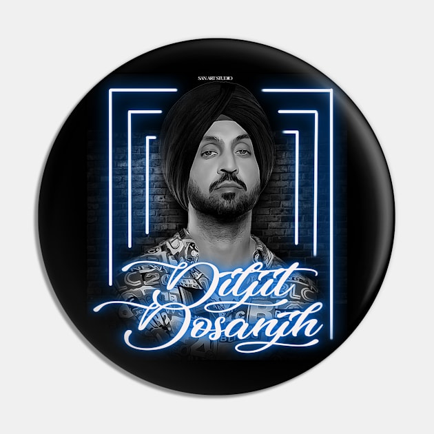 Diljit Dosanjh artwork Pin by SAN ART STUDIO 