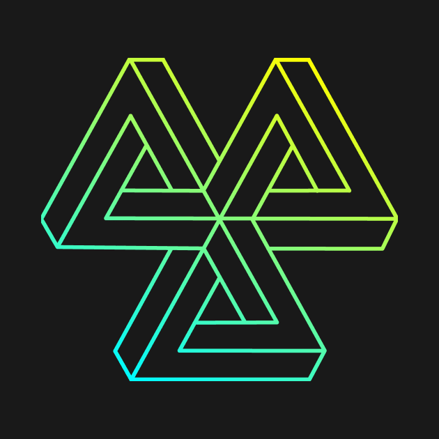 Impossible object (cyan to yellow gradient) by TRIME