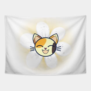 Calico Daisy Kitty Tapestry