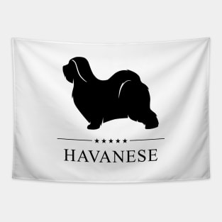 Havanese Black Silhouette Tapestry